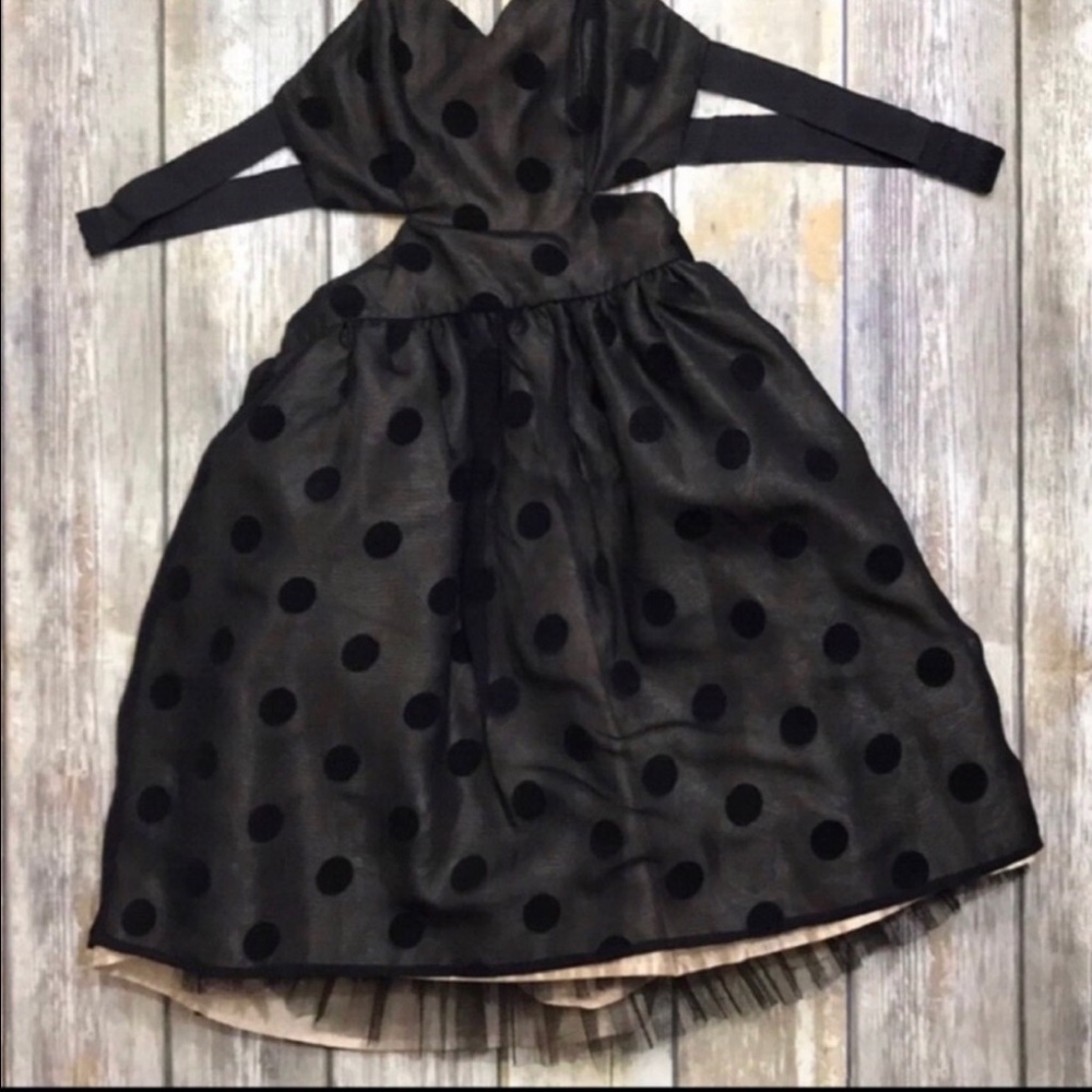 TopShop Dress Up Polka Dot Dress with Cutouts